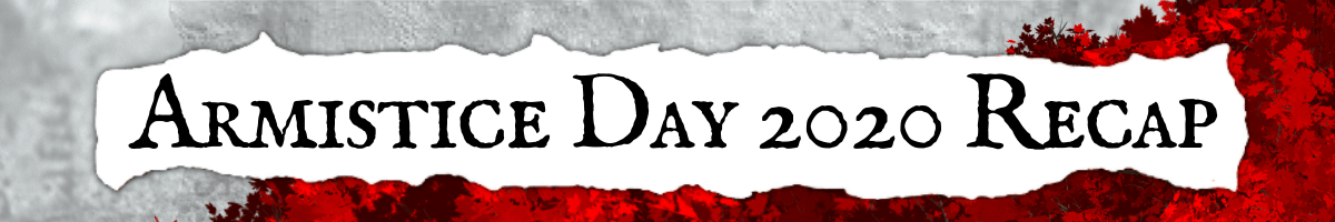 Armistice Day 2020 Recap Banner