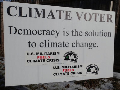 Image of Bumper sticker on sign