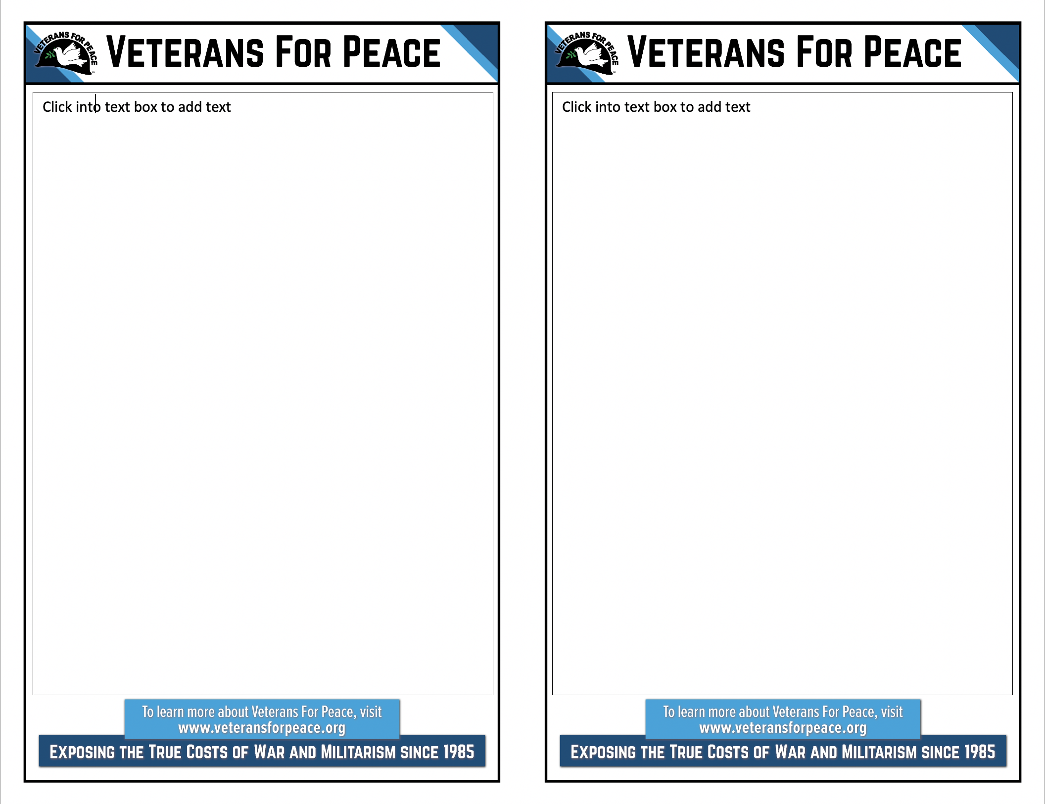 Image of Half Page Template