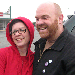 Scott and Lauren in Columbus GA at the Ft Benning gate