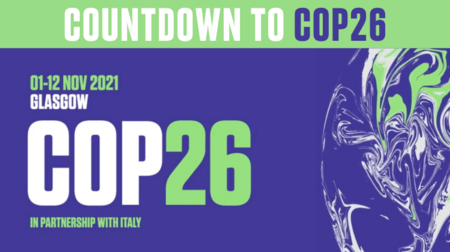 Graphic with Countdown to COP26