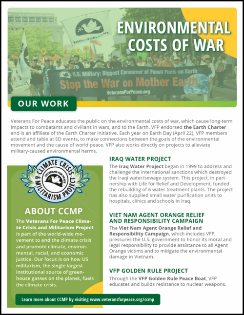 Image of Environmental Costs of War Brochure