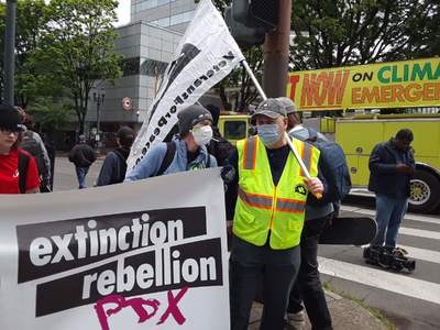 VFP Member Dan Shea at Youth Climate March